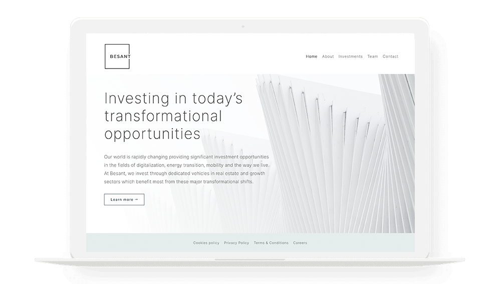 besant capital website design